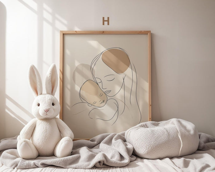 Boho Babyzimmer Poster auf Premium Baumwolle