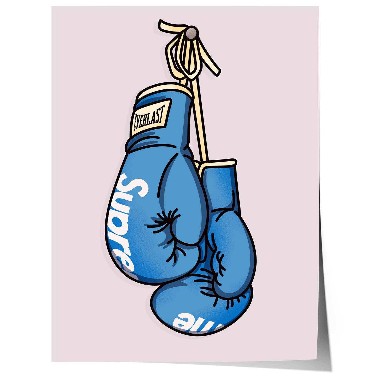 boxing gloves supreme style poster
