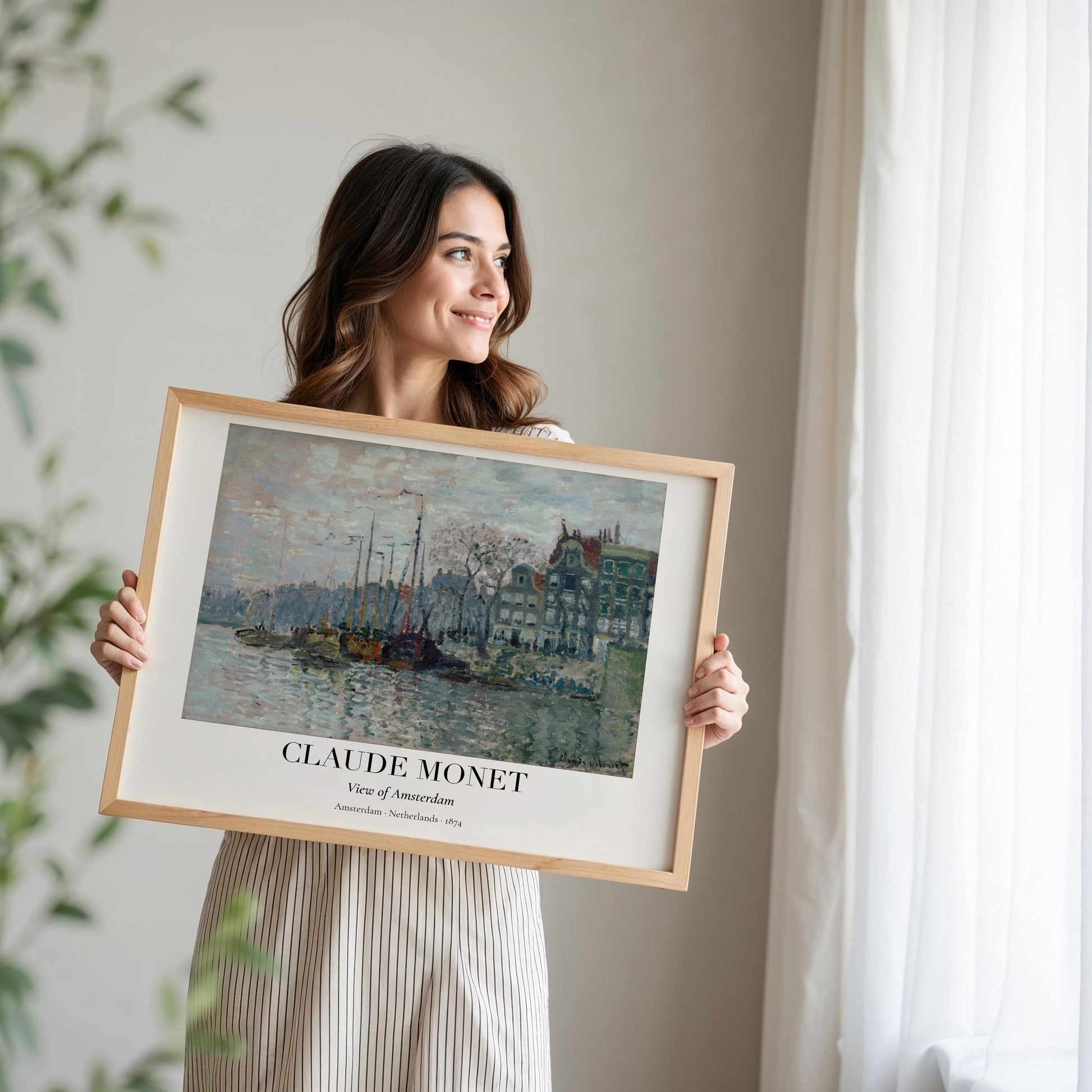 Claude Monet Poster · Amsterdam 1874 · Impressionismus Stadtansicht · Vintage Kunst Druck · Grachtenblick ohne Rahmen - justgoodmood