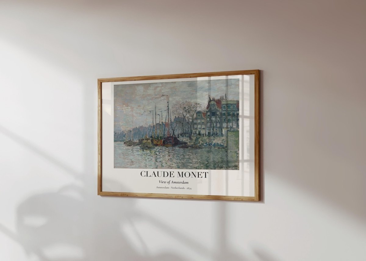 Claude Monet Poster · Amsterdam 1874 · Impressionismus Stadtansicht · Vintage Kunst Druck · Grachtenblick ohne Rahmen - justgoodmood