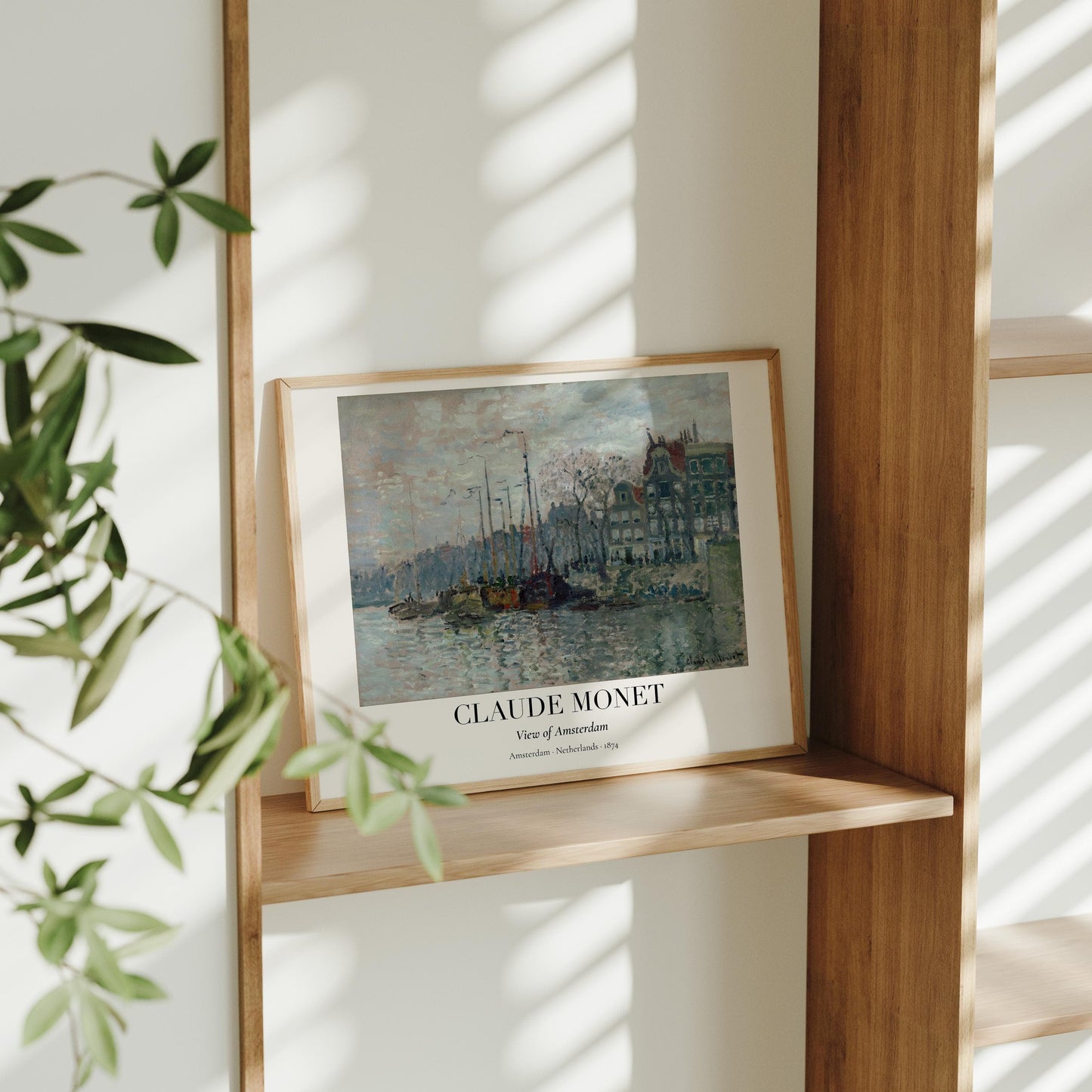 Claude Monet Poster · Amsterdam 1874 · Impressionismus Stadtansicht · Vintage Kunst Druck · Grachtenblick ohne Rahmen - justgoodmood
