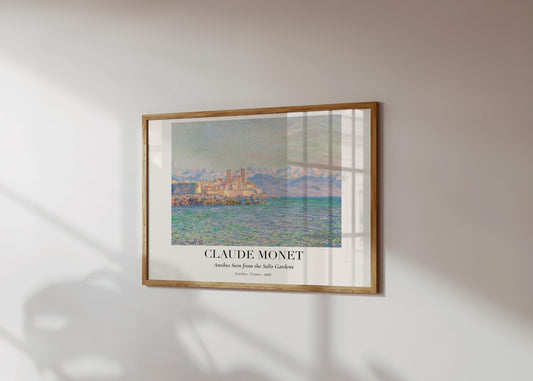 Claude Monet Poster · Antibes Frankreich 1888 · Mittelmeer Küste Kunst · Impressionismus Kunstdruck · Landschaft · Dekoprint ohne Rahmen - justgoodmood