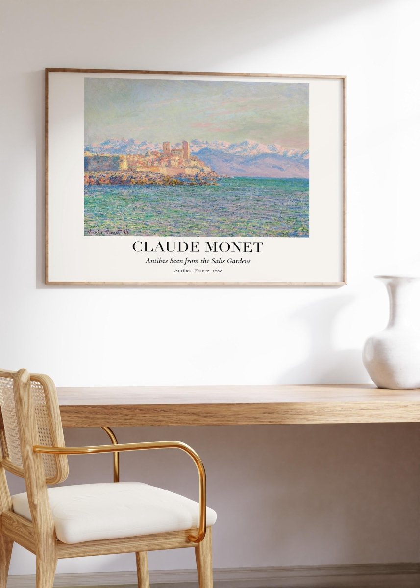 Claude Monet Poster · Antibes Frankreich 1888 · Mittelmeer Küste Kunst · Impressionismus Kunstdruck · Landschaft · Dekoprint ohne Rahmen - justgoodmood