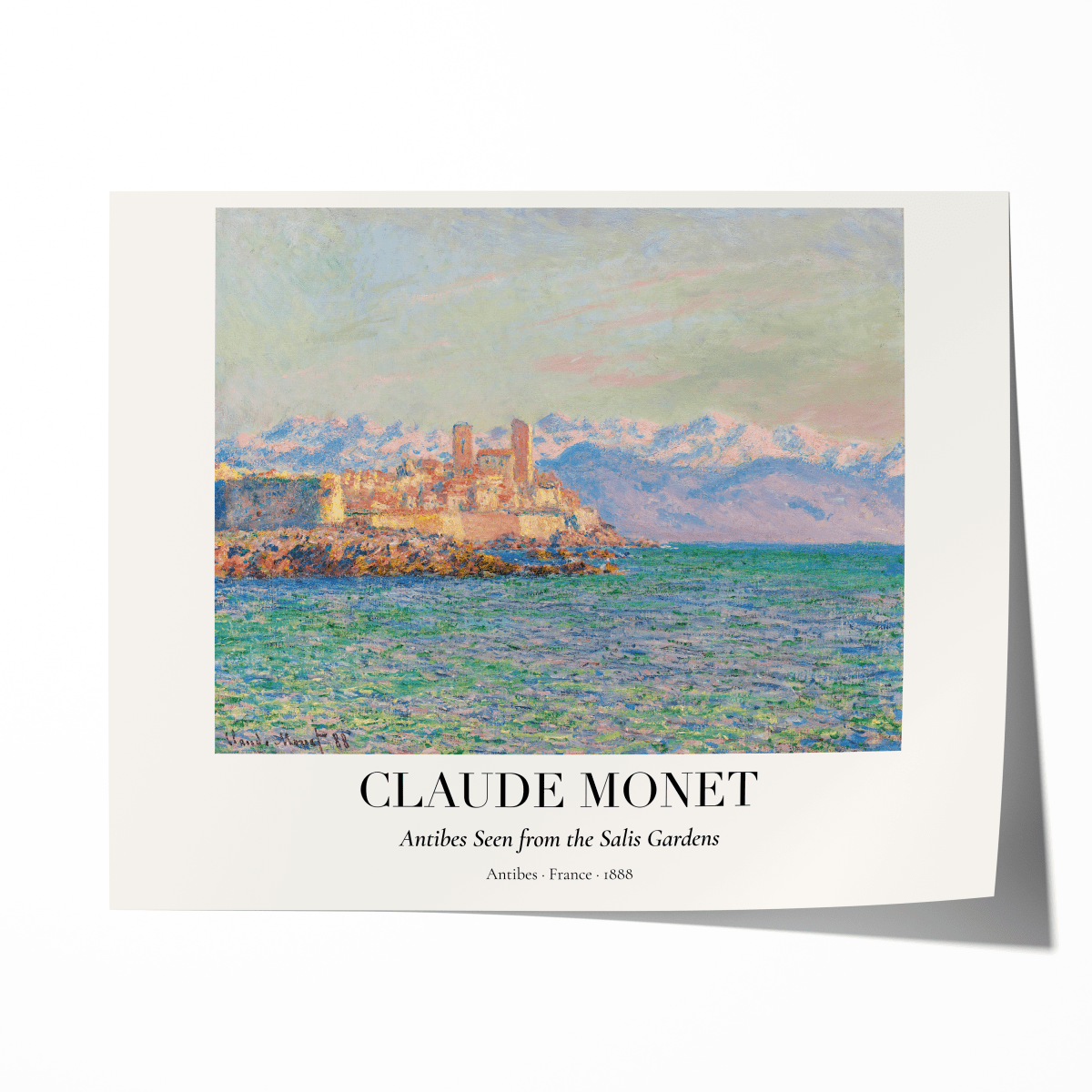 Claude Monet Poster · Antibes Frankreich 1888 · Mittelmeer Küste Kunst · Impressionismus Kunstdruck · Landschaft · Dekoprint ohne Rahmen - justgoodmood