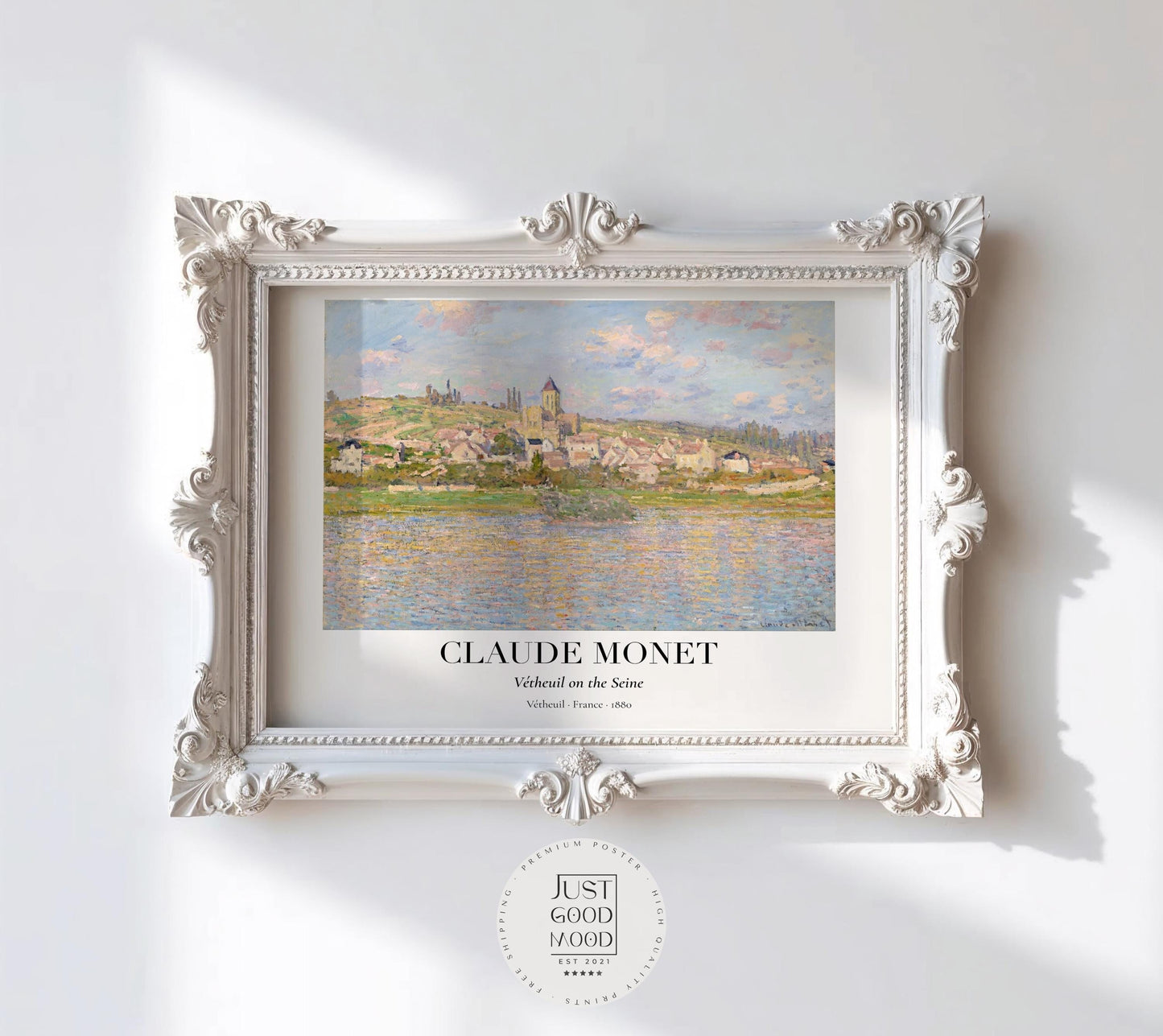 Claude Monet Poster · Antibes Frankreich 1888 · Mittelmeer Küste Kunst · Impressionismus Kunstdruck · Landschaft · Dekoprint ohne Rahmen - justgoodmood