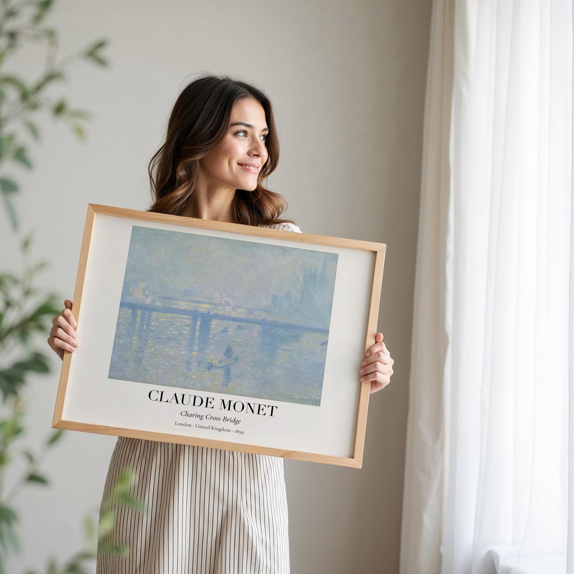 Claude Monet Poster · Charing Cross Bridge London 1899 · Impressionismus Kunstdruck · Themse Kunst · Vintage Deko ohne Rahmen - justgoodmood