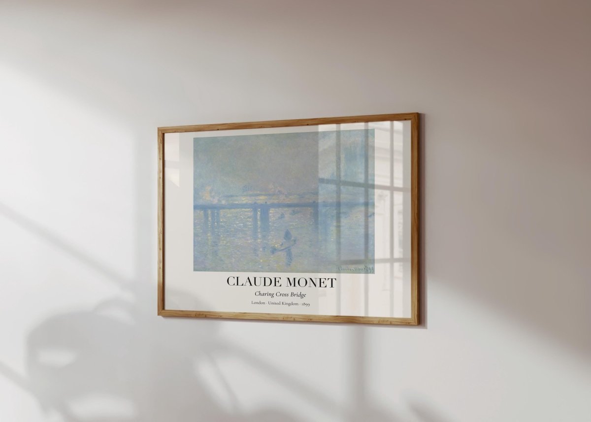 Claude Monet Poster · Charing Cross Bridge London 1899 · Impressionismus Kunstdruck · Themse Kunst · Vintage Deko ohne Rahmen - justgoodmood