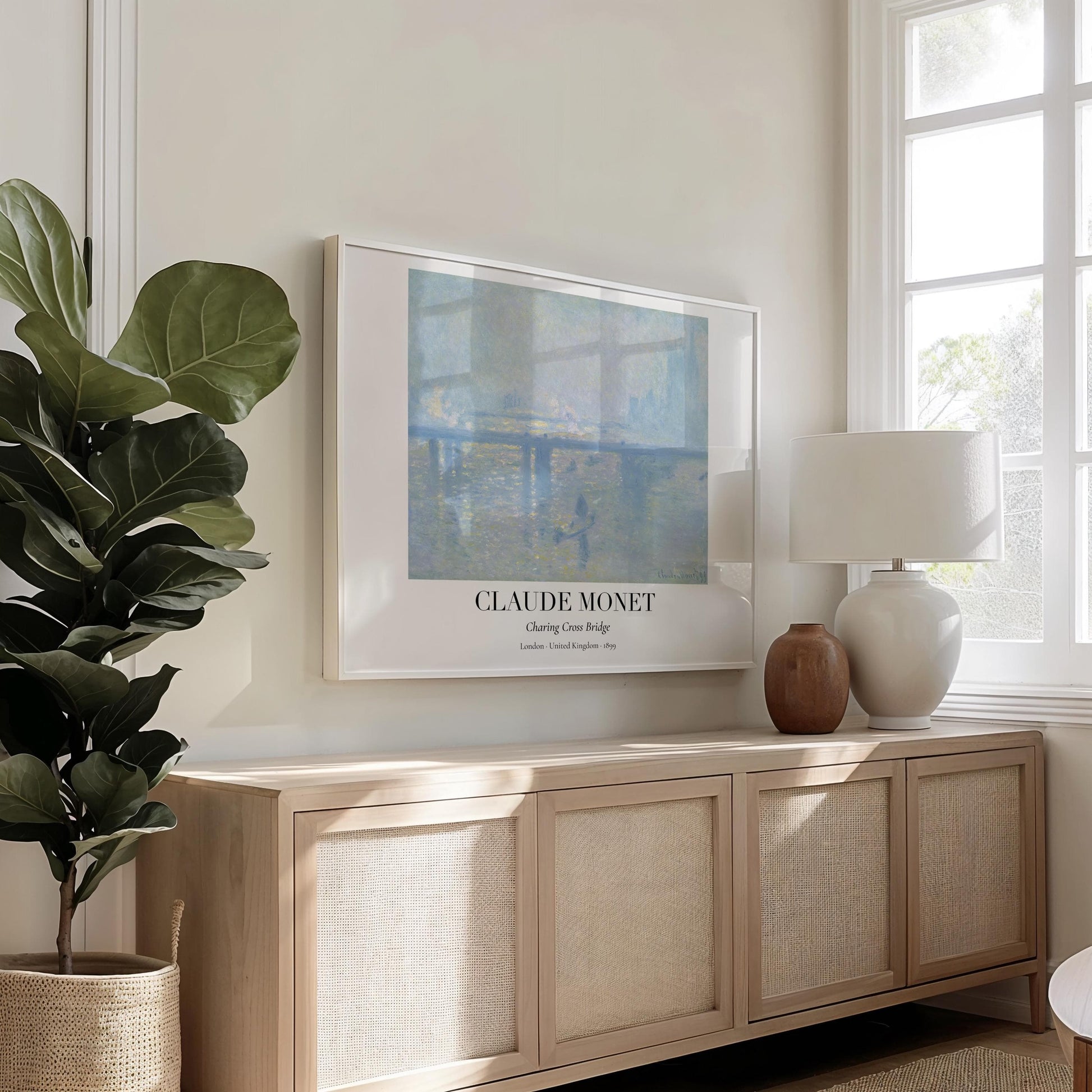 Claude Monet Poster · Charing Cross Bridge London 1899 · Impressionismus Kunstdruck · Themse Kunst · Vintage Deko ohne Rahmen - justgoodmood