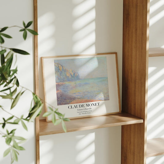 Claude Monet Poster · Falaises à Pourville 1897 · Küstenkunst Frankreich · Impressionismus Druck · Vintage Wandbild ohne Rahmen - justgoodmood