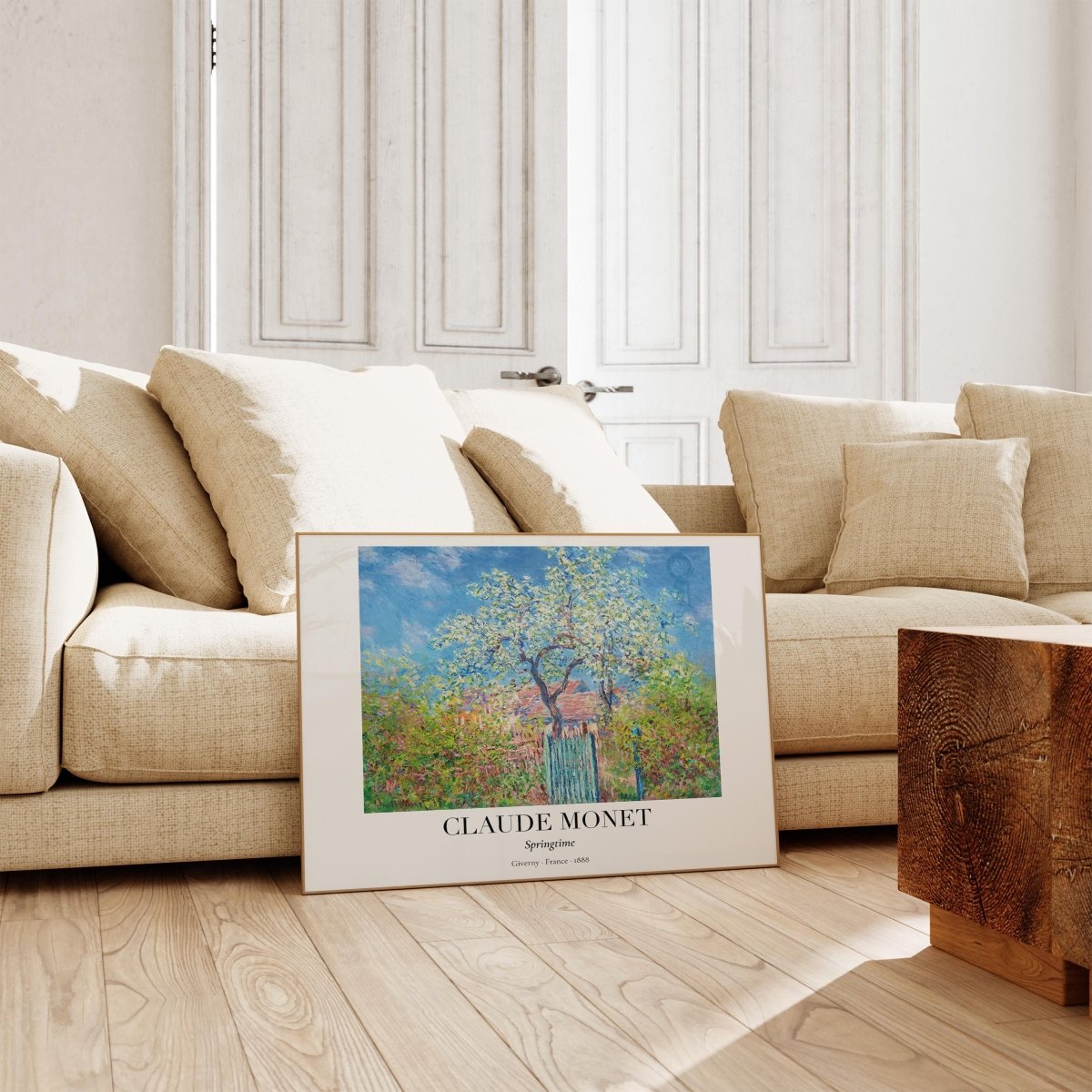 Claude Monet Poster · Frühling in Giverny 1888 · Blühender Baum Kunst · Impressionismus Druck · Garten Vintage Print · Deko ohne Rahmen - justgoodmood