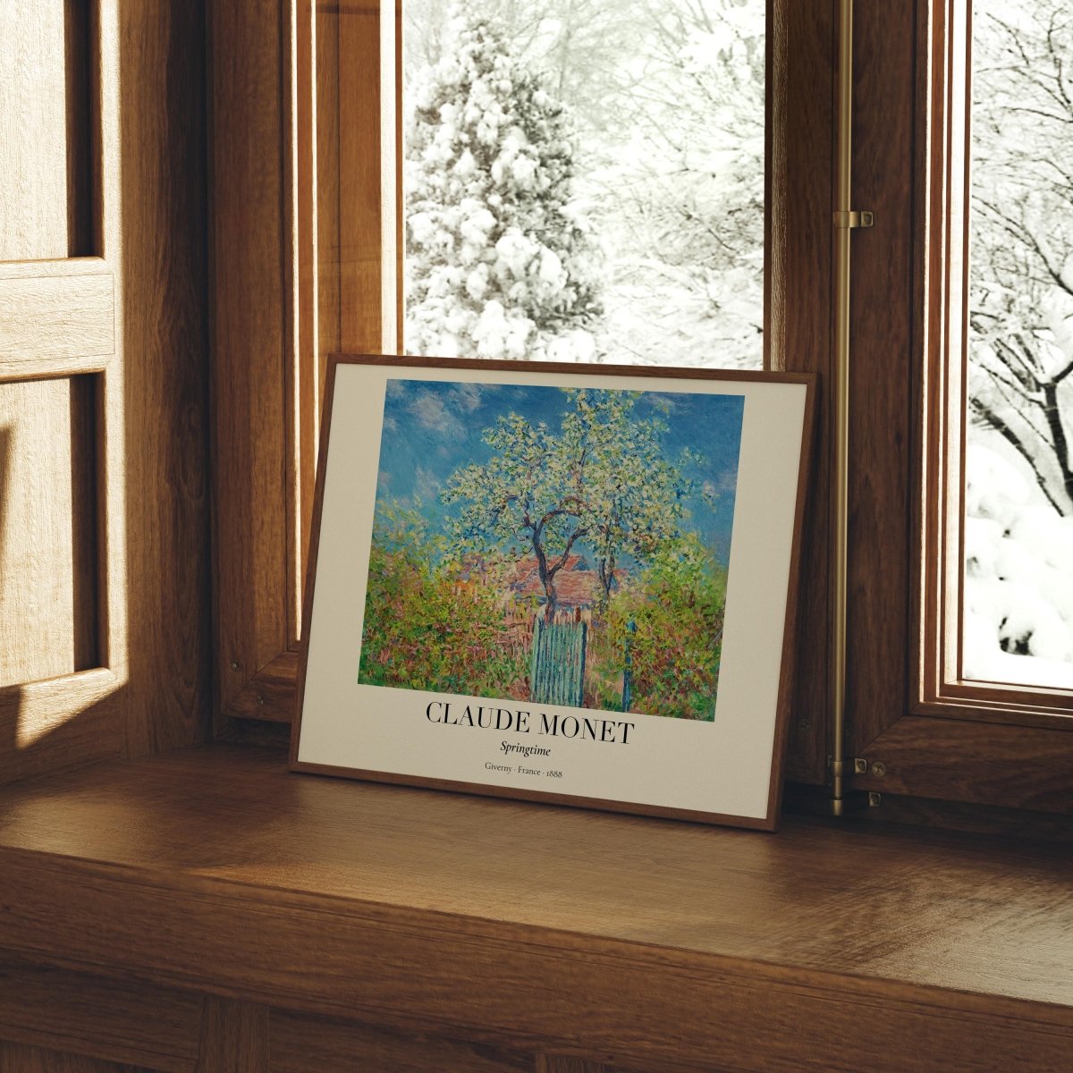 Claude Monet Poster · Frühling in Giverny 1888 · Blühender Baum Kunst · Impressionismus Druck · Garten Vintage Print · Deko ohne Rahmen - justgoodmood