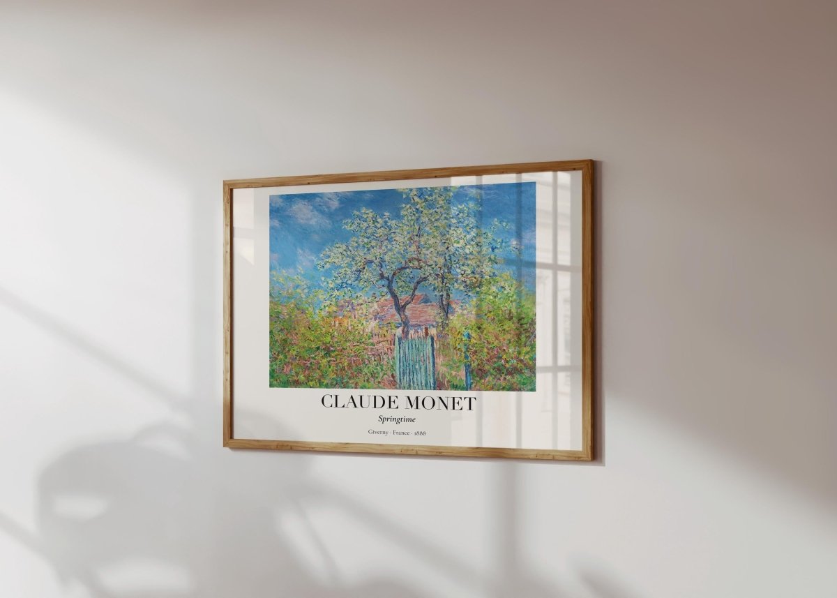 Claude Monet Poster · Frühling in Giverny 1888 · Blühender Baum Kunst · Impressionismus Druck · Garten Vintage Print · Deko ohne Rahmen - justgoodmood