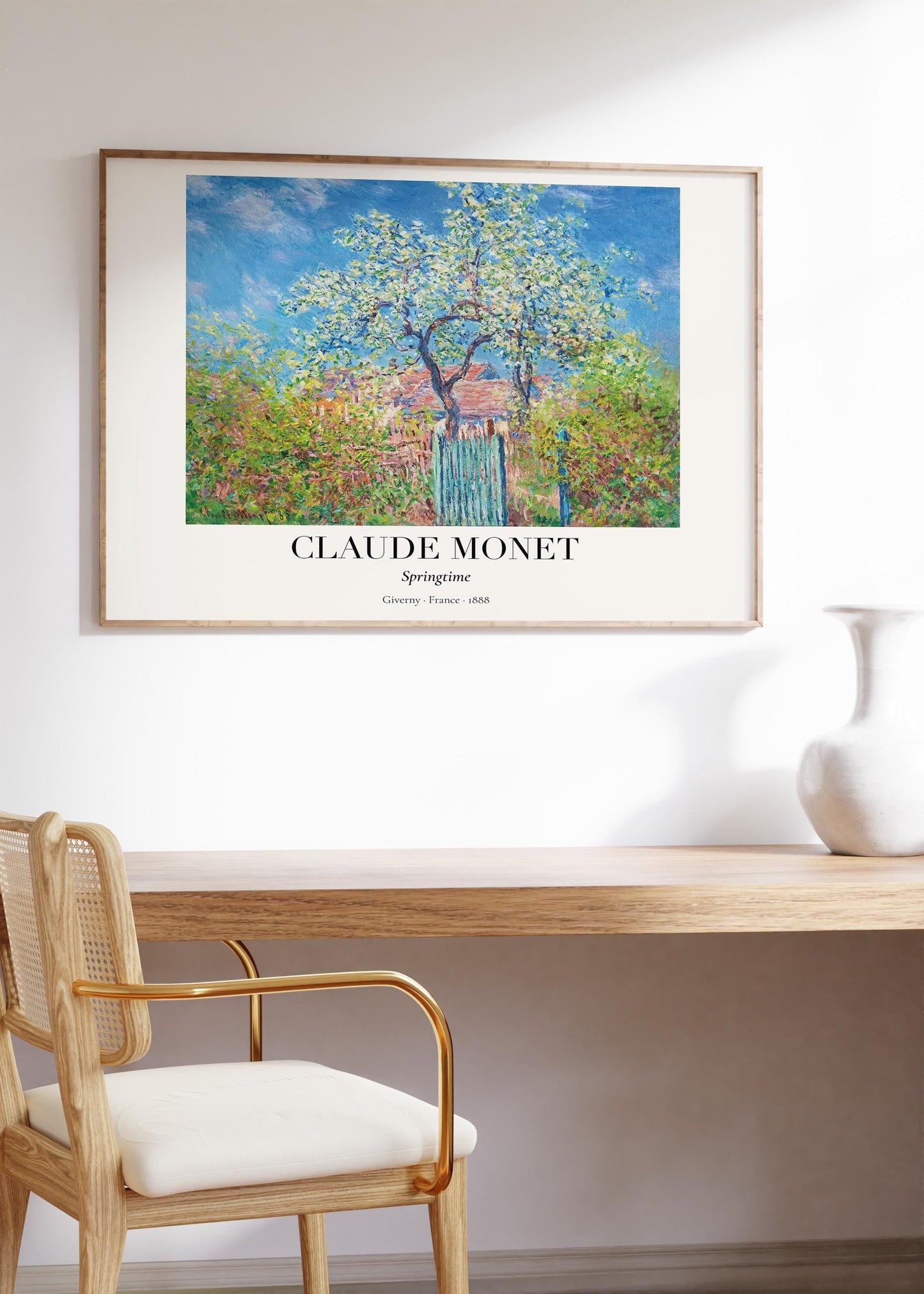 Claude Monet Poster · Frühling in Giverny 1888 · Blühender Baum Kunst · Impressionismus Druck · Garten Vintage Print · Deko ohne Rahmen - justgoodmood