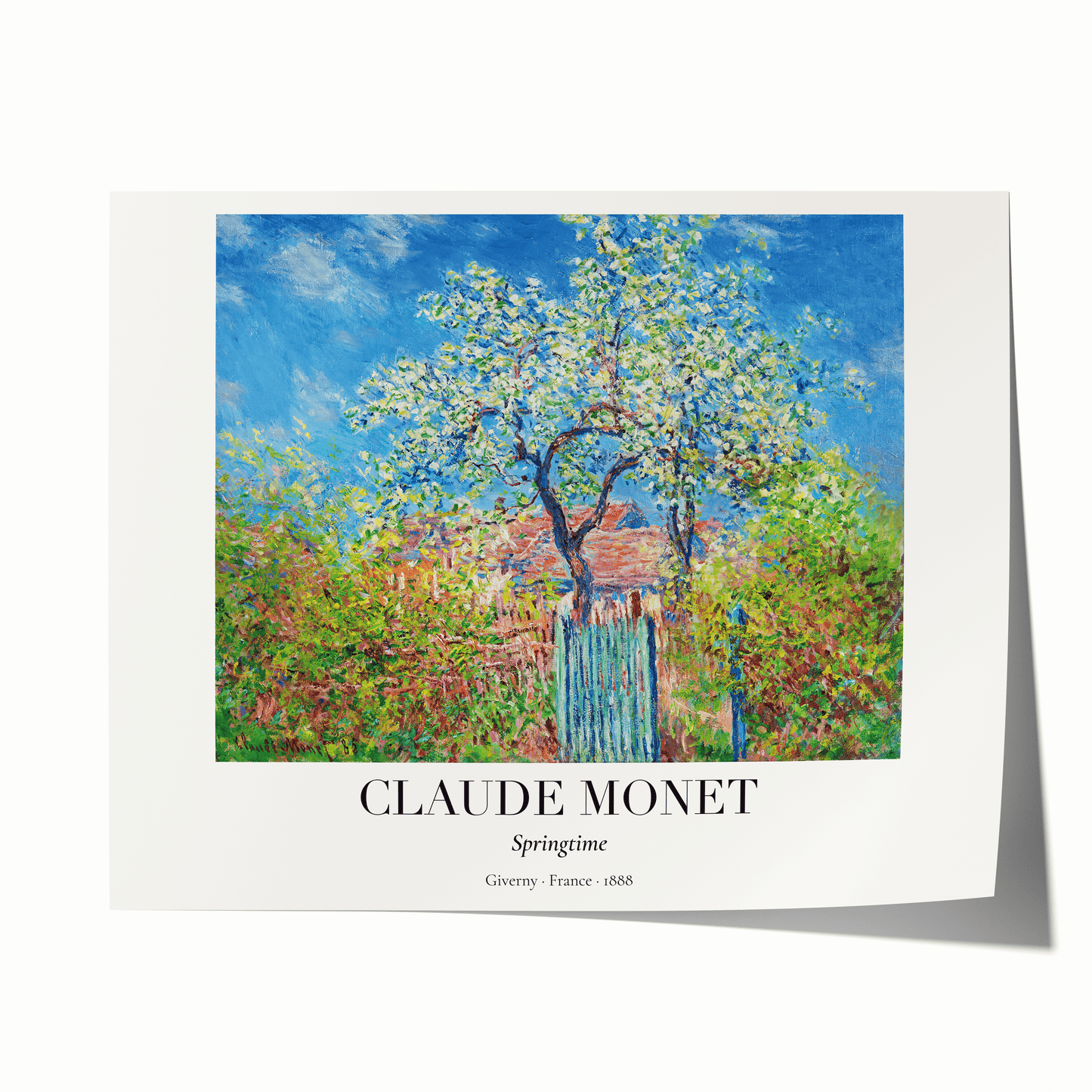 Claude Monet Poster · Frühling in Giverny 1888 · Blühender Baum Kunst · Impressionismus Druck · Garten Vintage Print · Deko ohne Rahmen - justgoodmood