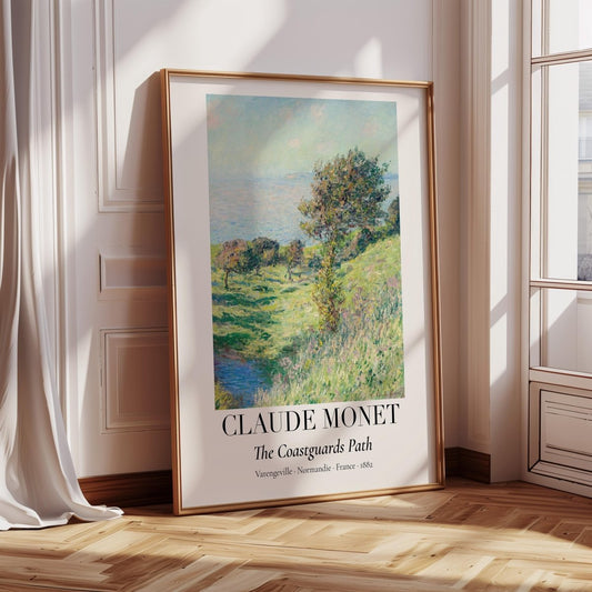 Claude Monet Poster · Küstenweg Varengeville 1882 · Vintage · Normandie Landschaft · Impressionismus Kunstdruck · Natur Deko ohne Rahmen - justgoodmood