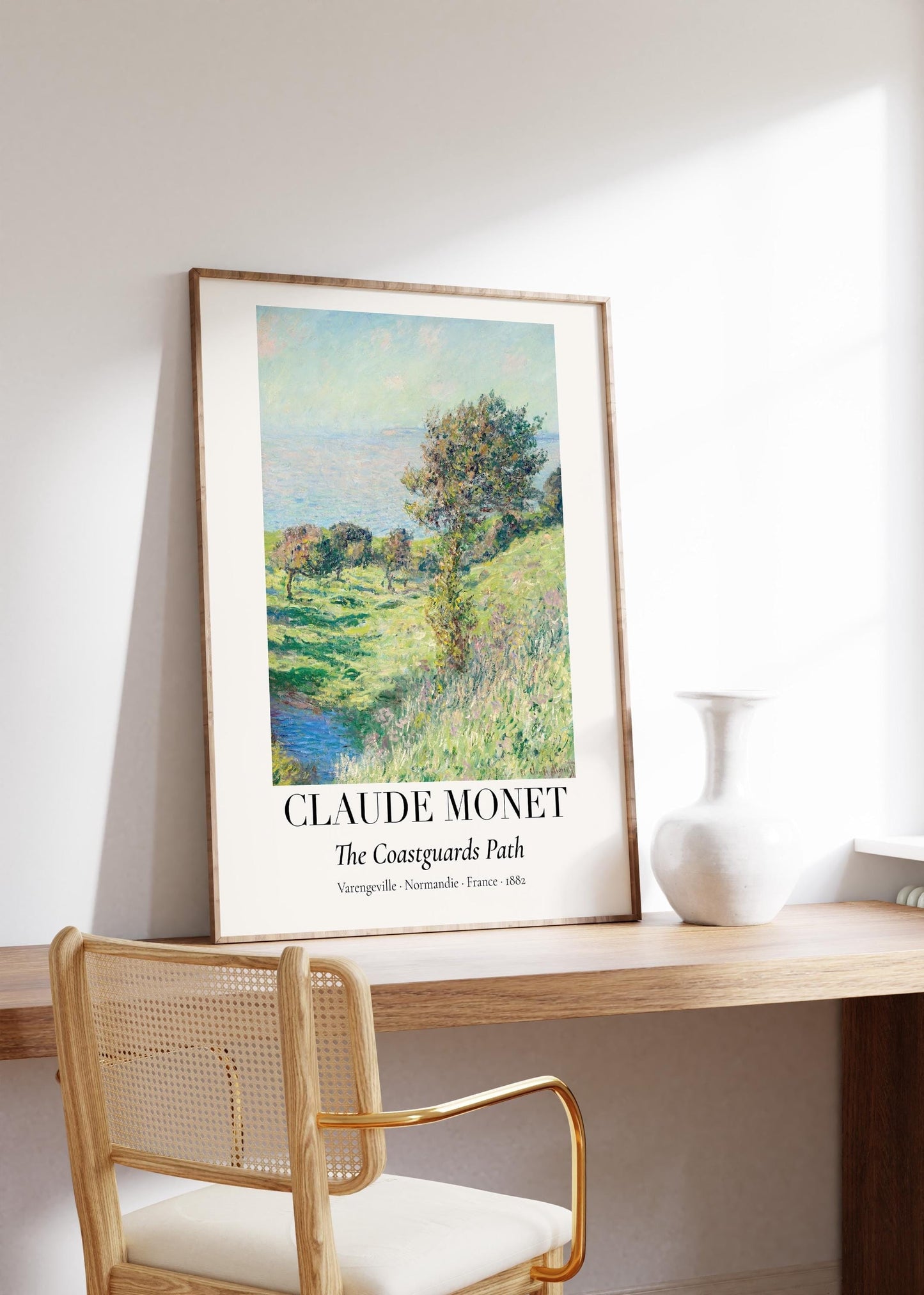 Claude Monet Poster · Küstenweg Varengeville 1882 · Vintage · Normandie Landschaft · Impressionismus Kunstdruck · Natur Deko ohne Rahmen - justgoodmood