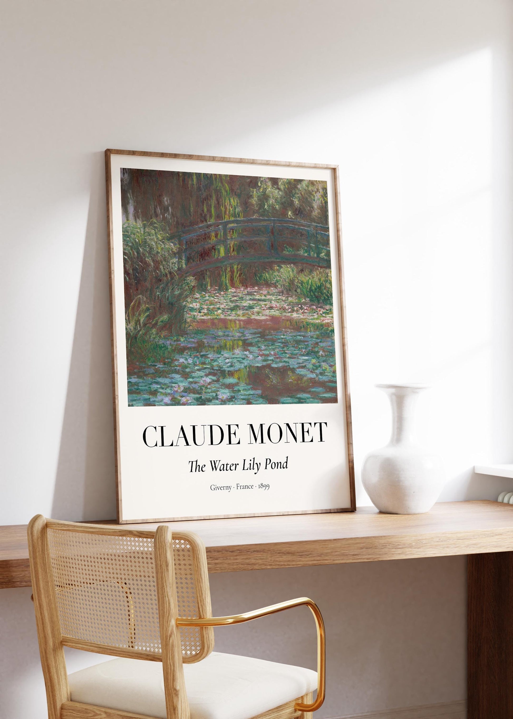 Claude Monet Poster · Water Lily Pond in Giverny 1899 · Seerosen Impressionismus · Kunst & Geschenkidee · Druckprint ohne Rahmen - justgoodmood