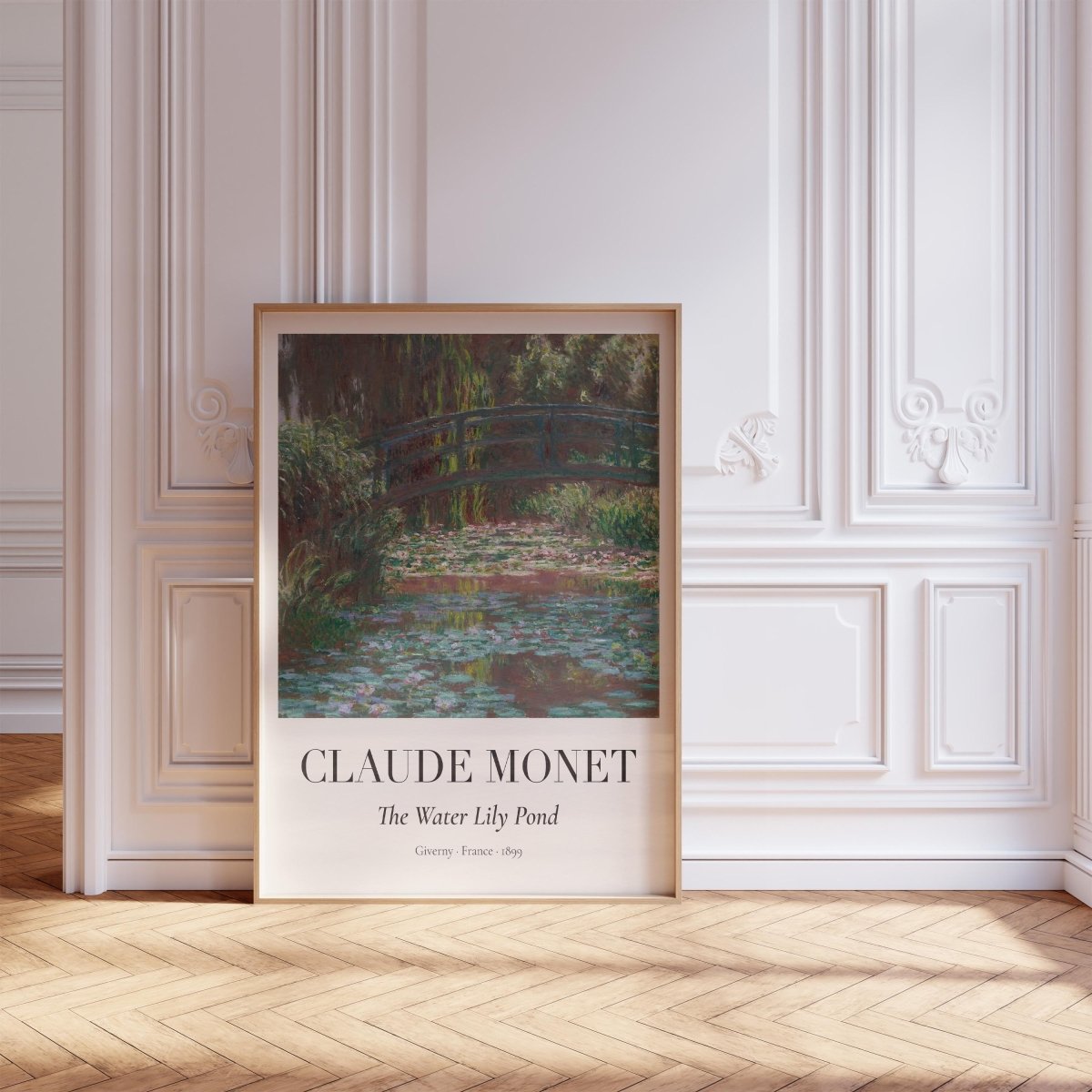 Claude Monet Poster · Water Lily Pond in Giverny 1899 · Seerosen Impressionismus · Kunst & Geschenkidee · Druckprint ohne Rahmen - justgoodmood