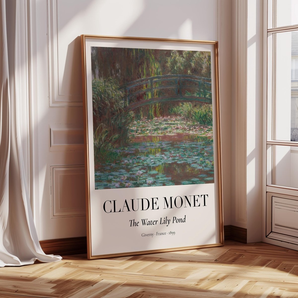 Claude Monet Poster · Water Lily Pond in Giverny 1899 · Seerosen Impressionismus · Kunst & Geschenkidee · Druckprint ohne Rahmen - justgoodmood