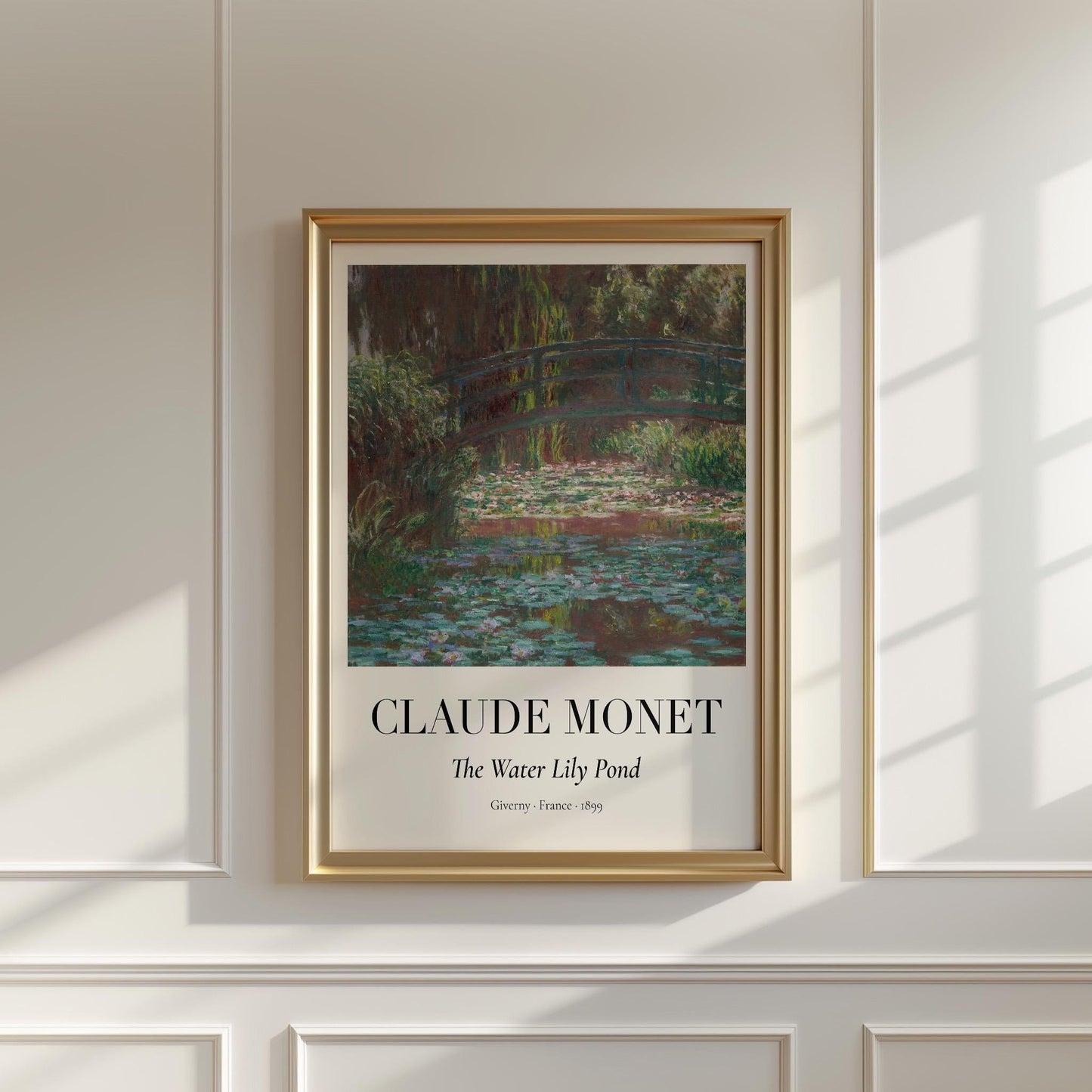 Claude Monet Poster · Water Lily Pond in Giverny 1899 · Seerosen Impressionismus · Kunst & Geschenkidee · Druckprint ohne Rahmen - justgoodmood