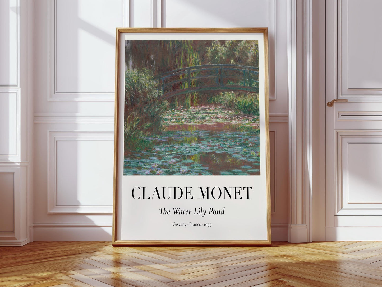 Claude Monet Poster · Water Lily Pond in Giverny 1899 · Seerosen Impressionismus · Kunst & Geschenkidee · Druckprint ohne Rahmen - justgoodmood