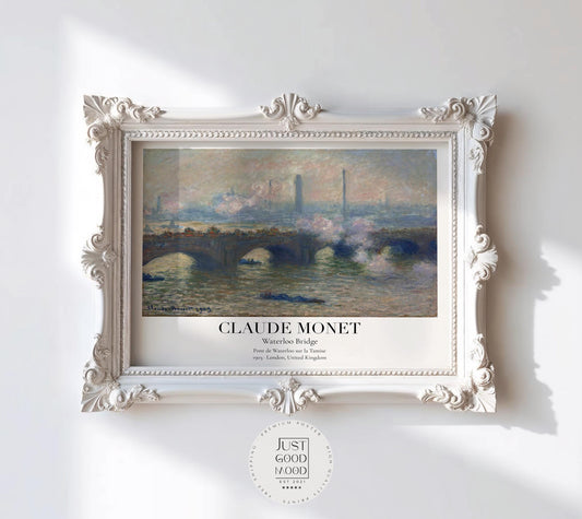 Claude Monet Poster · Waterloo Bridge London 1903 · Impressionismus Kunstdruck · Vintage · Themse Panorama · Vintage Deko ohne Rahmen - justgoodmood