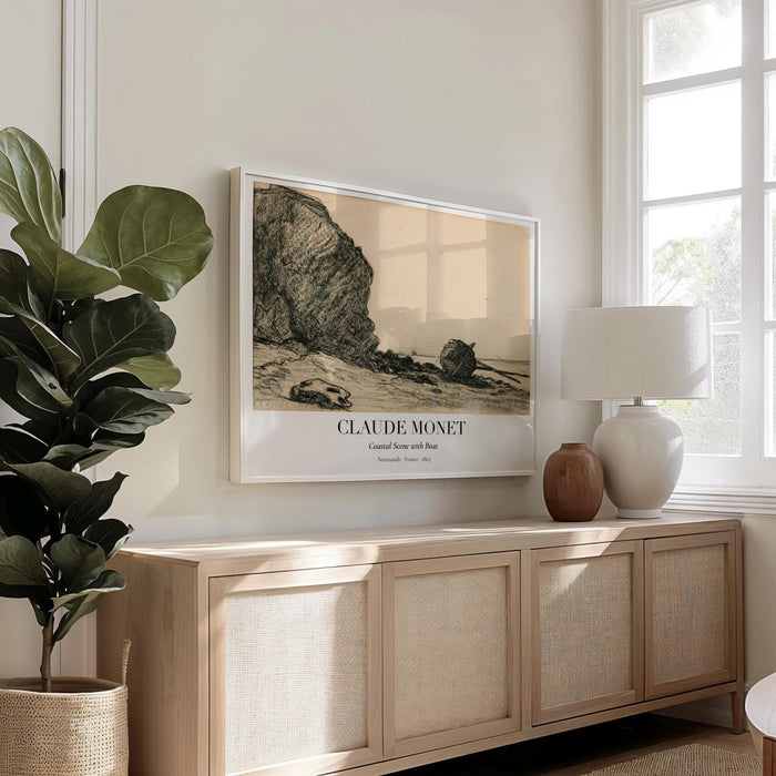 Claude Monet Zeichnung – Premium Baumwoll-Canvas
