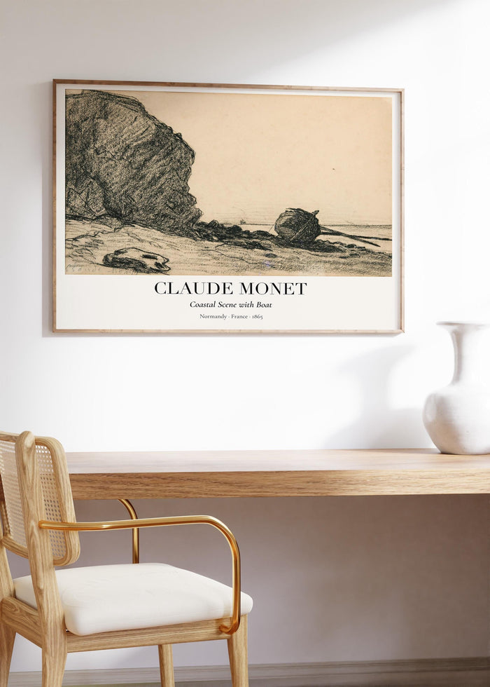 Claude Monet Zeichnung – Premium Baumwoll-Canvas