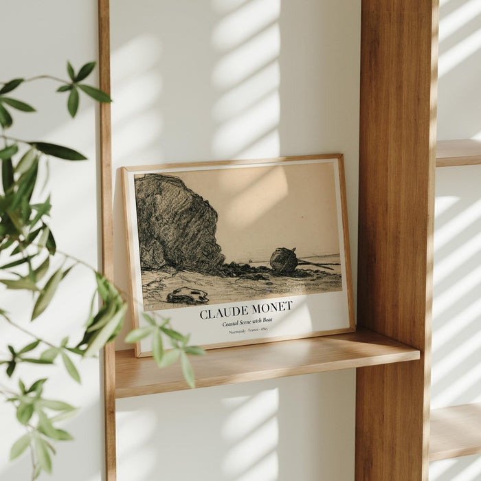 Claude Monet Zeichnung – Premium Baumwoll-Canvas