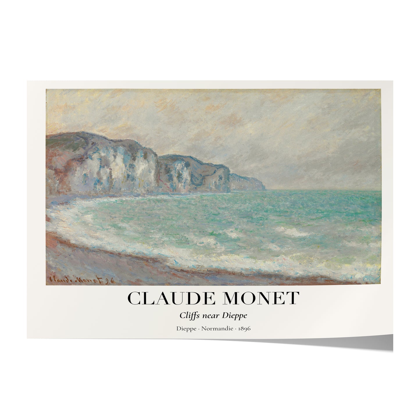 Claude Monet Poster · Klippen bei Dieppe 1896 · Normandie Küstenkunst · Impressionismus Druck · Vintage Wandbild ohne Rahmen