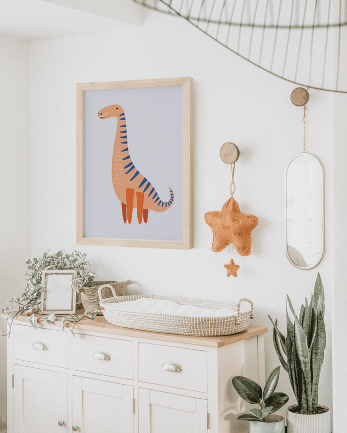 Dinosaurier Poster auf Baumwoll-Canvas – Premium Qualität