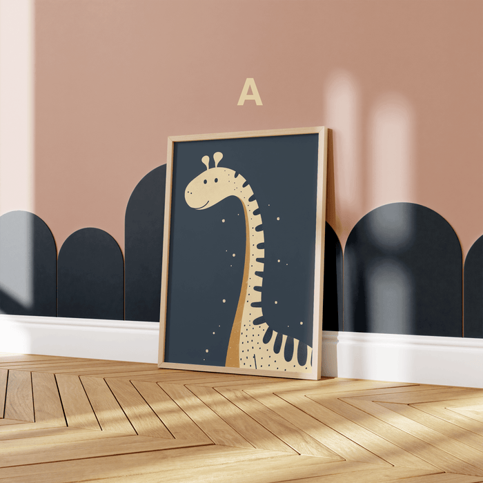 Dinosaurier Poster auf Baumwoll-Canvas – Premium Qualität