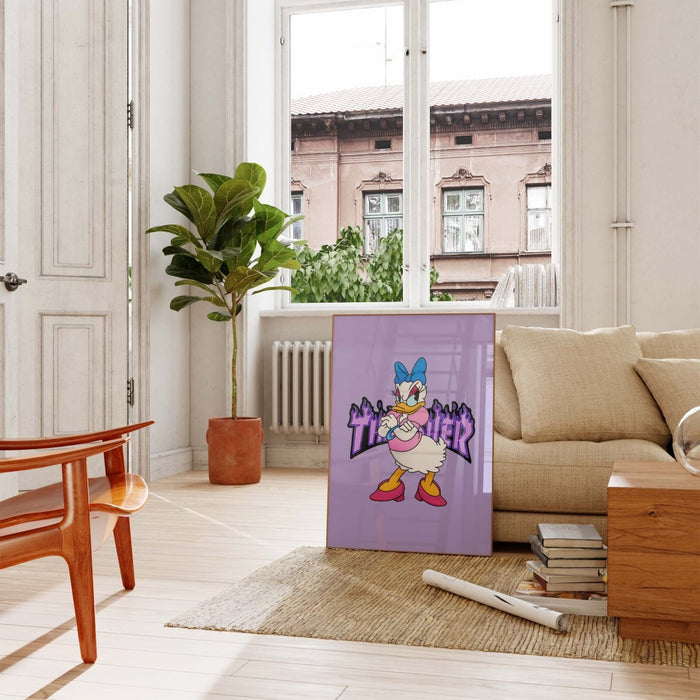 Duck Girl Poster auf Premium Baumwolle – JUSTGOODMOOD