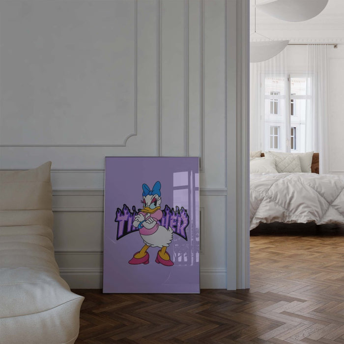 Duck Girl Poster auf Premium Baumwolle – JUSTGOODMOOD