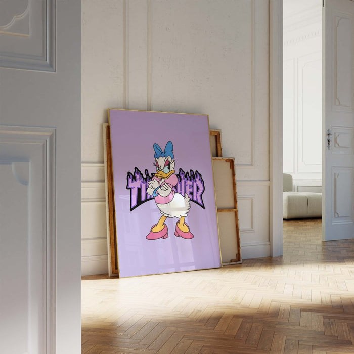 Duck Girl Poster auf Premium Baumwolle – JUSTGOODMOOD