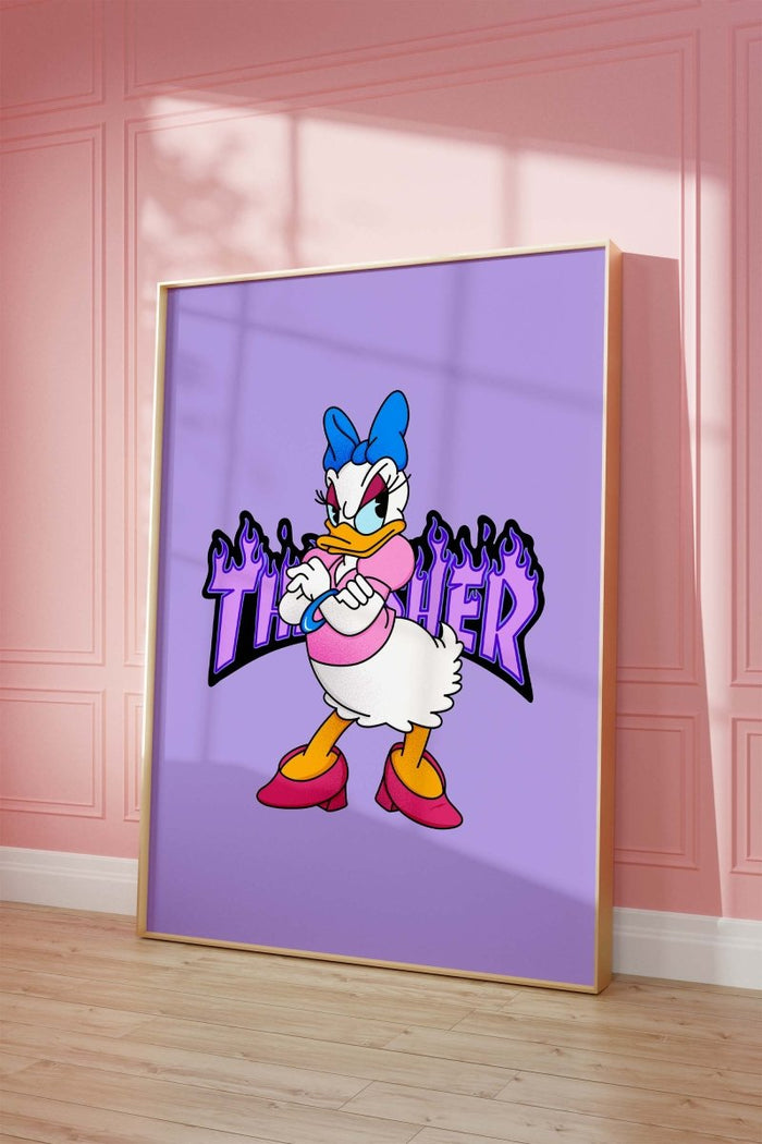 Duck Girl Poster auf Premium Baumwolle – JUSTGOODMOOD