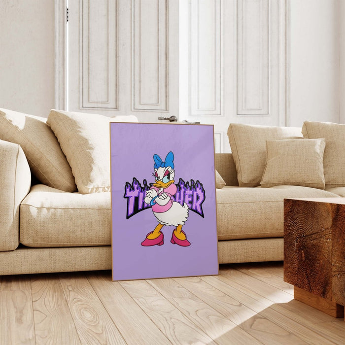 Duck Girl Poster auf Premium Baumwolle – JUSTGOODMOOD