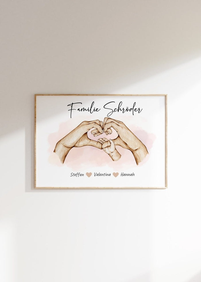 Familien Poster – Premium Baumwoll-Canvas Print