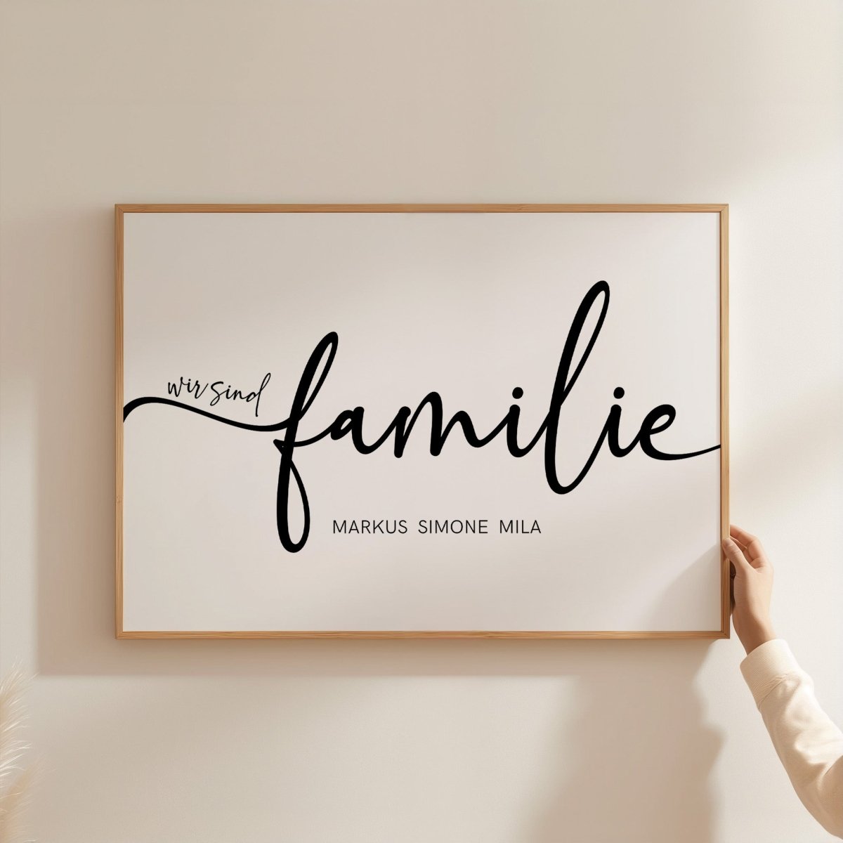 Familienposter mit Namen · Personalisiertes Familienbild · Geschenkidee für Familie · Dekoprint ohne Rahmen - justgoodmood