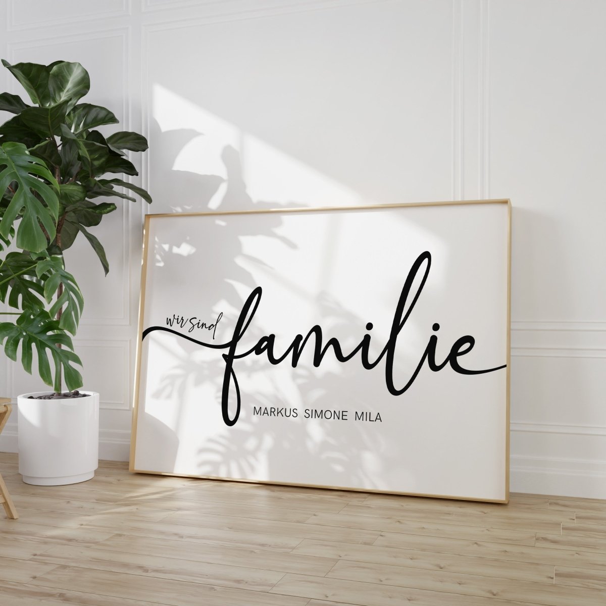Familienposter mit Namen · Personalisiertes Familienbild · Geschenkidee für Familie · Dekoprint ohne Rahmen - justgoodmood