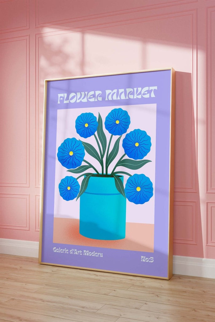 Flower Market Poster – Premium Baumwoll-Canvas Kunst