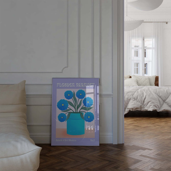 Flower Market Poster – Premium Baumwoll-Canvas Kunst
