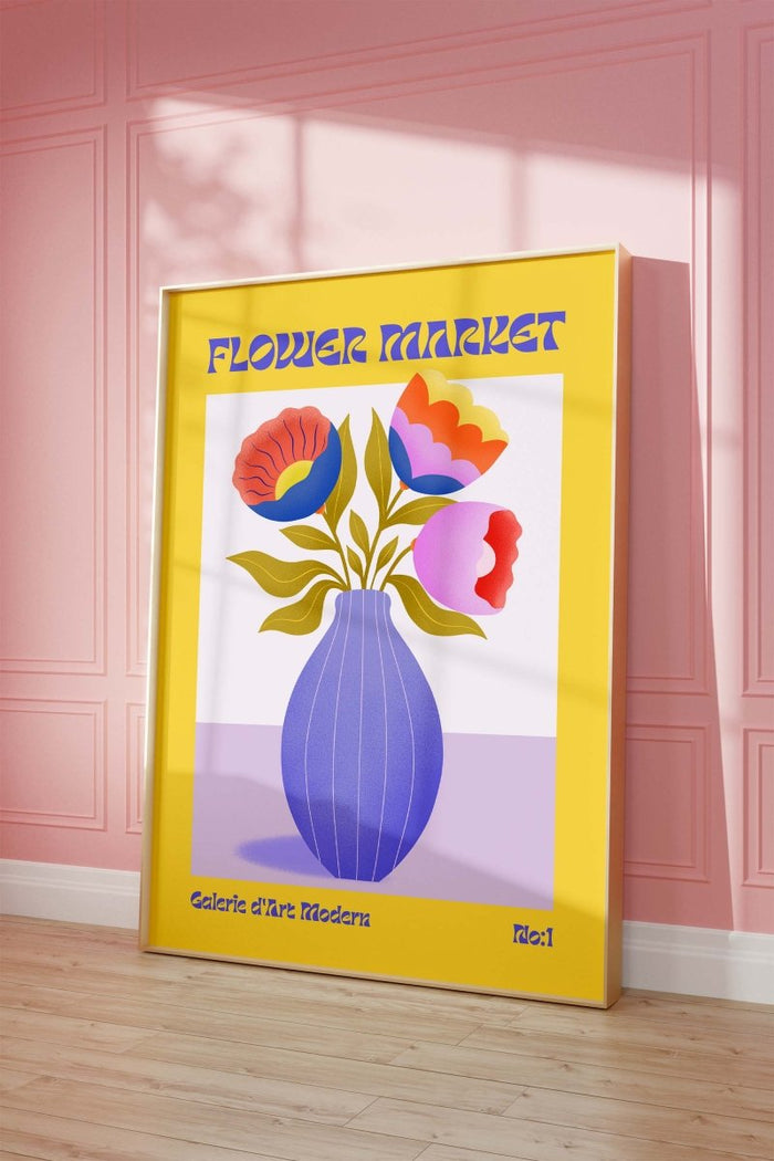 Flower Market Poster – Premium Baumwoll-Canvas Kunst