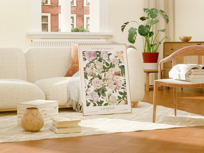 Flower Market Poster – Edles Baumwoll-Canvas Design