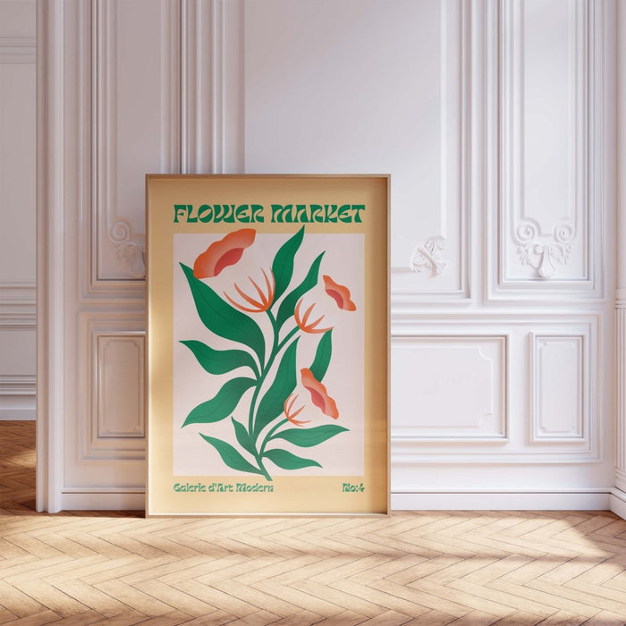 Flower Market Poster – Hochwertiger Baumwoll-Canvas
