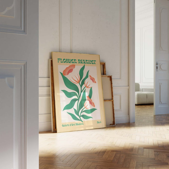 Flower Market Poster – Hochwertiger Baumwoll-Canvas