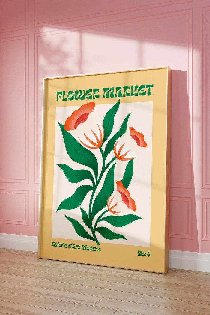 Flower Market Poster – Hochwertiger Baumwoll-Canvas