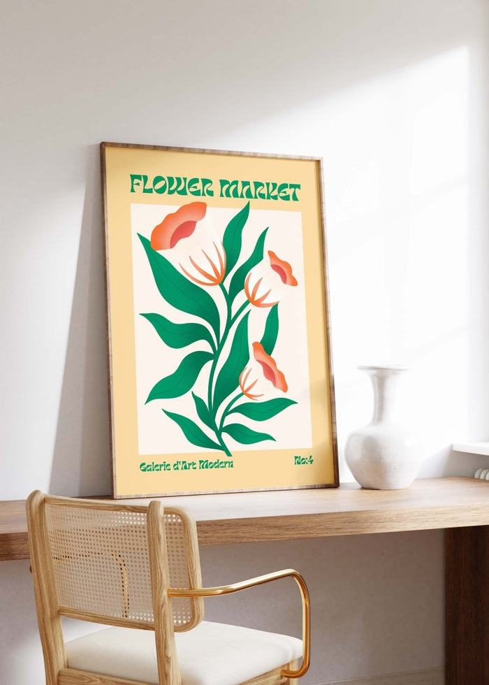 Flower Market Poster – Hochwertiger Baumwoll-Canvas