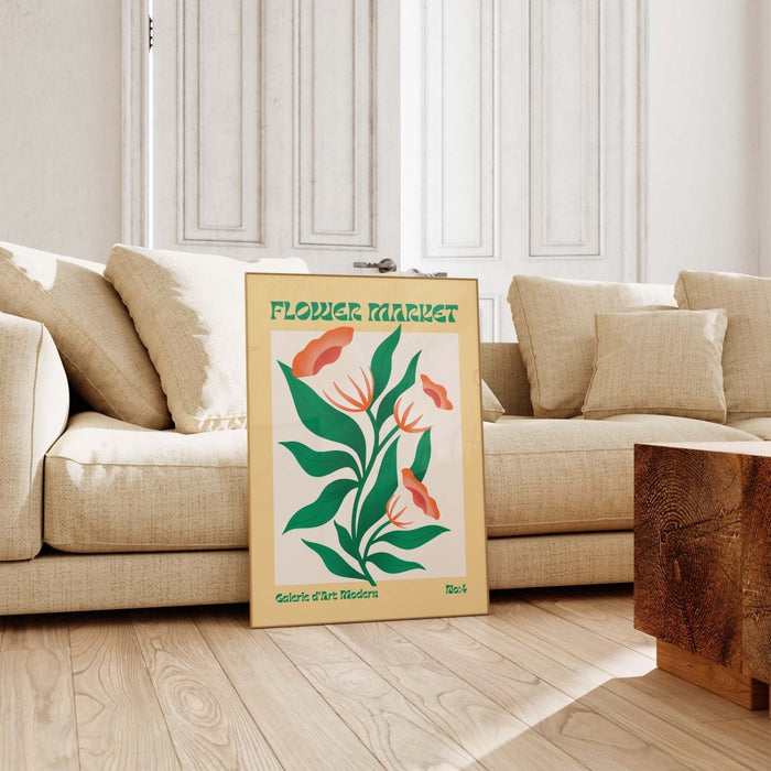 Flower Market Poster – Hochwertiger Baumwoll-Canvas