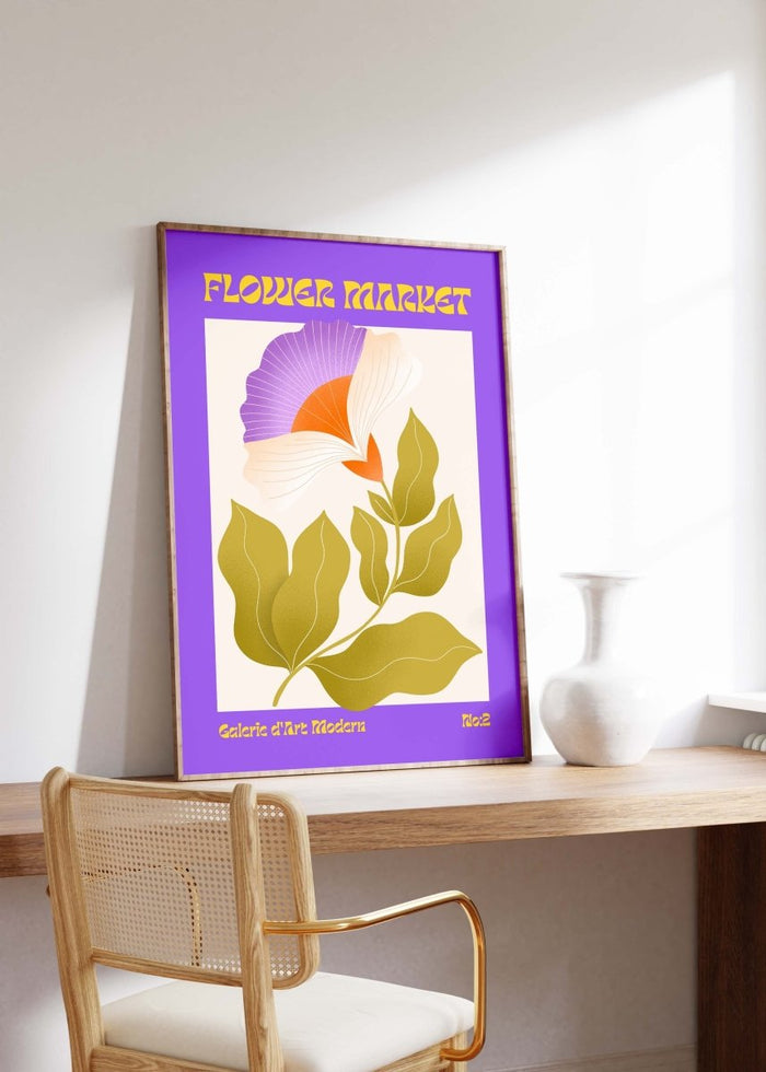 Flower Market Poster – Hochwertiger Baumwoll-Print
